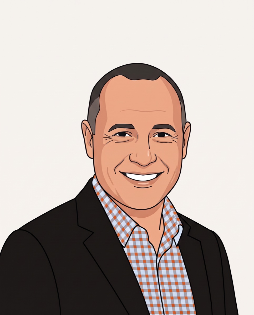 Illustrated portrait of John Hillard